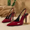 Primavera 2025 Nuevo Estilo Sencillos y de Moda Boca Baja Punta Fina Tacón de Aguja Zapatos Casuales para Mujer Sandalias de Tacón Alto