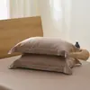 2026 Nueva Funda de Almohada Estilo Japonés Muji de Algodón Tencel, Ropa de Cama 60S de Lyocell Tencel en Color Sólido, Estilo Japonés