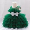 Europa y Estados Unidos Transfronterizo Vestido Nuevo para Bebé Vestido de Pastel Hinchado de Primer Cumpleaños para Bebé Vestido de Princesa de Malla para Niños
