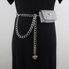 2022 nuevo estilo Chanel cadena de cintura bolsa de cintura camisa vestido decorativo diseño de nicho Cuadros borla destello Cinturón de diamantes
