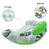 Impressão de PVC de proteção ambiental de verão com suporte para copos, almofada flutuante, encosto único engrossado, assento inflável em forma de U, linha flutuante