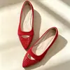 Sapatos Rasos com Tiras Cruzadas Plus Size Feminino 2026 Nova Coleção Primavera/Outono Sapatos Femininos Decote Baixo Bico Fino Moda Sapatos de Salto Baixo Feminino