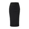 Saia midi de cintura alta com fenda para mulheres, novo estilo de verão, saia reta com um visual sofisticado e elegante, adequada para socialites e mulheres maduras, saia justa