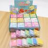 Caja de plástico Haojie paquete individual color estudiante cambiante plástico cepillado goma de borrar cepillada Plastilina arcilla de colores para niños boceto