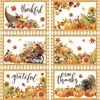 Temporada de Cosecha de Halloween Manteles de Lino de Amazon con Estampados de Duendes y Calaveras, Tapetes Decorativos Aislantes del Calor para Comedor Occidental