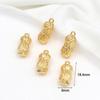 Colgante Pequeño de Ábaco con Carácter de Fortuna de Oro Real Chapado en Oro de 18 Quilates para Joyería DIY, Dijes Pequeños, Aretes, Colgantes para Orejas, Pulseras, Collares D105