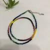 Amazon Supply colar de espinélio feminino multicolorido pedra semi-natural joia de personalidade barraca de joias joias atacado