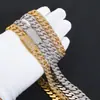 Hip-Hop Europeu e Americano Corrente Cubana Bolha de Diamante de Três Fileiras Joias Transfronteiriças Colar de Zircônia Acessórios Tendência Personalização