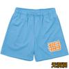 Shorts esportivos americanos para comércio exterior transfronteiriço, modelo Bird's Eye, secagem rápida, respiráveis, ideais para fitness, corrida e exercícios, com modelagem solta até o joelho e quatro pontos de ajuste.