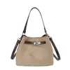 Bolso Cubo para Mujer con Hebilla de Cierre Pequeño para Debajo del Brazo Nuevo Otoño/Invierno 2025 Bolso de Hombro Casual de Moda Simple Bolso Cruzado