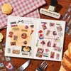 Série de Lojas de Lanches Deliciosos Yuezhen Adesivos Planos Adesivos Laser Japoneses Diário de Comida Colagem Materiais Decorativos