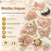 Adesivos de Resina Personalizados Estilo Coreano Original para Planner Personagens de Desenho Animado Anime Fofos Adesivos Criativos Pequenos Infantis Ins