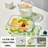 Pote de Vidro Espesso para Micro-ondas, Marmita, Caixa Bento, Tigela de Sopa, Recipiente de Alimentos Compartimentado Selado para Levar Refeições para o Trabalho