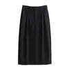 Moda Transfronteriza Europea y Americana Ropa de Mujer 2025 Otoño Nuevo Estilo Europeo y Americano Moda Simple Color Sólido Casual Falda Recta