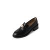 Dos Tipos de Zapatos Pequeños de Cuero con Forro Polar de Camelia Interior 2024 Primavera Tacón Medio Grueso Mocasines de Cuero Vacuno Flats de Flores de Cuero Genuino para Mujer