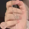 Collar de trébol de cuatro hojas de plata de ley S925 para mujer, diseño de nicho de lujo ligero, cadena de clavícula de alta gama, accesorio exquisito y versátil