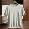 Suéter de cachemira de montaña para hombre, suéter de cuello redondo de manga corta, suéter informal de primavera, otoño e invierno, suéter de cachemira interior, base de moda