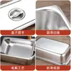 Bandeja de porciones de acero inoxidable 304, bandeja rectangular, bandeja cuadrada para tiendas de té de leche, bandeja para hot pot picante, bandeja para alimentos de cafetería, caja de porciones, bandeja para servir