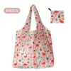 Bolsa de compras plegable de gran capacidad en stock, bolsa plegable ecológica, bolsa de compras para supermercado, bolsa de mano con estampado creativo portátil para almacenamiento