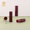 Cosméticos de maquillaje rubor, desodorante antitranspirante y repelente de mosquitos bálsamo sólido en barra, nuevo material de empaque de tubo de bálsamo de regaliz color rojo vino