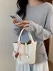 Bolso de Mano Pequeño Texturizado Transfronterizo para Mujer 2026 Nuevo Vintage Versátil Elegante Bolso Cubo para Viaje Diario Bolso de Hombro Único Bolso Cruzado