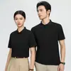 Playeras tipo polo de manga corta de algodón seda helada hechas a medida, uniformes de trabajo, playeras promocionales, bordadas con logotipos y playeras culturales de verano con diseño personalizado