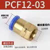 Conector Pneumático de Ar de Engate Rápido de Cobre Passante com Rosca Interna Pcf4-M5/6-01/8-02/10-03/12-04