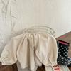 2026 Nova Coleção de Outono para Crianças, Camisa de Algodão Lavado Estilo Coreano com Manga Morcego para Meninas, Camisa Infantil 123068