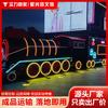 Grande Modelo de Trem a Vapor Retrô Exposição de Ponto Turístico Trem Luminoso Tema de Carro Restaurante Temático Pousada Parque Construção
