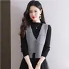 Chaleco de Lana Tejida sin Mangas para Mujer 2026 Nuevo Estilo Chaleco Irregular Prendas de Abrigo para Mujeres Petites Primavera y Otoño