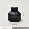 Vaso de Vidro Listrado Preto Estilo Ins Decorações Simples para Desktop Vaso de Água Flores Secas Vaso de Boca Larga