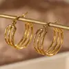Pendientes de Moda de Lujo Ligero Estilo Europeo y Americano, Pendientes Personalizados con un Toque de Alta Gama, Pendientes Franceses Retro de Acero Inoxidable, Modernos y Elegantes