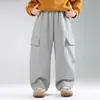 Vale do Vento 2026 Outono Novo Casual Versátil Calça Esportiva Infantil Solta Estilosa Calça Jogger Cargo para Meninos Novo Produto