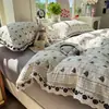 Conjunto de Renda Jacquard Tecido Colorido Novo 2026 de Quatro Peças