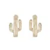 Nuevos aretes de cactus huecos tropicales frescos lindos de moda estilo coreano para niñas al por mayor