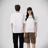 Camiseta Casual Masculina de Manga Curta 230G Algodão Peso Alto Tubo Contínuo Sem Costura Tecida Camisa Base Masculina de Manga Curta Camiseta Masculina e Feminina