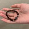 Pulsera de Cuentas Vintage de Ágata Corazón de Azúcar Estilo Chino Nuevo Juego de Dos Piezas Estilo Nacional Vintage Elegante Pulsera Combinable Pulsera