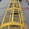 Escalera de aislamiento de potencia FRP escalera de jaula de protección para pozo de inspección de construcción de metro escalera de seguridad contra incendios jaula de protección