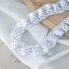2.5cm Encaje Plegado de Lunares de Doble Capa Adornos Accesorios Materiales Hechos a Mano para DIY Cinta Accesorios para el Cabello Decoración para Portatarjetas
