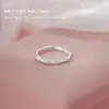 Anillos de Plata de Ley S999 Bambú Amor Pareja Lujo Ligero Moda Gama Alta Regalo Día de la Madre Cumpleaños para Novia Esposa