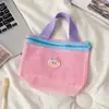 Bolsa de Higiene Pessoal em Tela Bolsa de Armazenamento Portátil para Exterior Grande Capacidade Dopamina Manual Bolsa de Armazenamento para Maquiagem Bolsa de Tela de Cor Contrastante