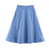 Roupas Femininas Europeias e Americanas Transfronteiriças ZA AliExpress Mais Vendidas Novo Estilo Roupas Femininas Elegantes Versáteis Modernas Saia Listrada