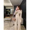 Hilo de torsión de núcleoCalidad Tmall, diseño único, suéter de punto con cuello semiabierto para mujer, color burdeos, talla única