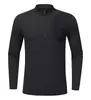 Nueva camiseta deportiva de otoño e invierno para actividades al aire libre, senderismo y ciclismo, de secado rápido, que absorbe el sudor, con cuello alto de media cremallera y mangas largas