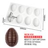 Páscoa Estéreo 8 Ovo Mousse Molde de silicone DIY Ovo Chocolate Knocking Baking Cake Molde