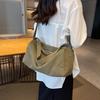 Atacado do Fabricante 2023 Nova Moda Bolsa Almofada Feminina Casual de Lona Versátil Tendência Cor Lisa Bolsa de Ombro Único Transversal