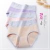 Cueca sexy de cintura média, cor sólida, multicolorida, confortável, feminina, plus size, para gordinhas, fibra, moderna, personalidade