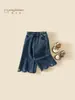 Jeans para Niñas Otoño 2026 Nuevos Pantalones Casuales Azules para Niños Estilo Primavera y Otoño Pantalones con Bordado de Encaje para Bebé Niña
