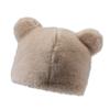 Nuevo gorro de felpa de oso moderno para mujer otoño e invierno lindo grueso cálido tipo visón gorro orejeras a prueba de frío