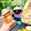 Gato de Botas Série Boneca de Pano Fivela Borboleta Gatinho Pingente Decoração de Chave Menina Fofa Aniversário Pelúcia